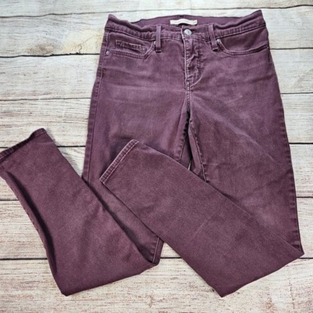 Levi 311 Jeans Women Size 28 Shaping Skinny Burgundy